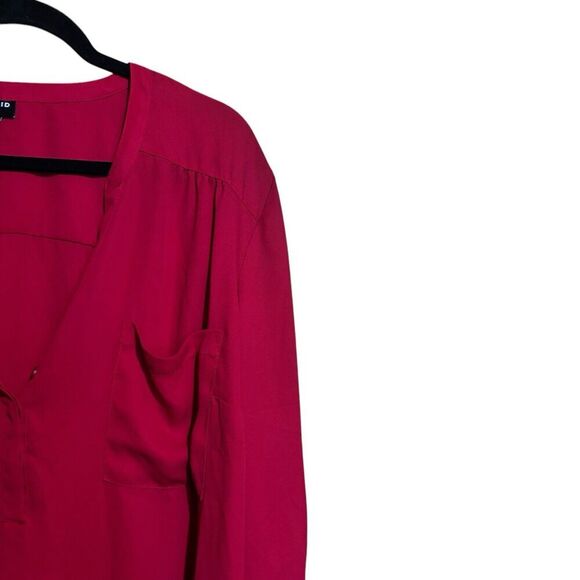 Torrid Harper Tunic Top Womens 3X Red Popover Pocket Blouse - Picture 3 of 9